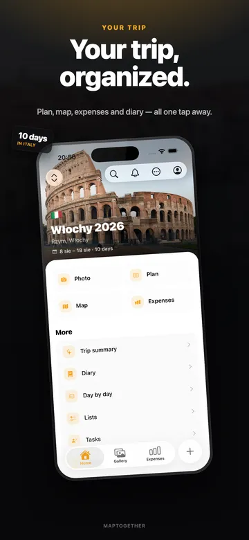 Zaplanuj wyjazd. Podziel koszty. Zbierz wspomnienia.